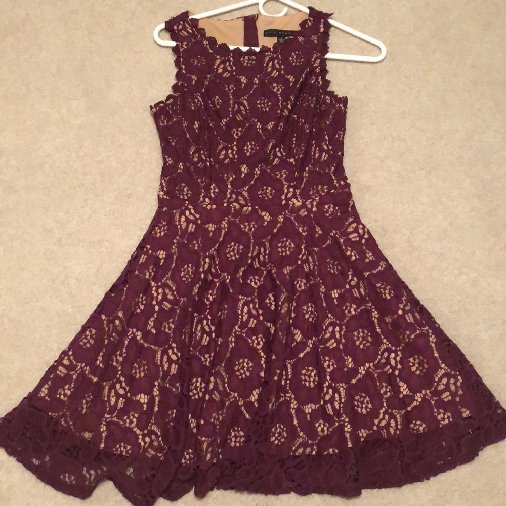 Burgundy Lace Dress